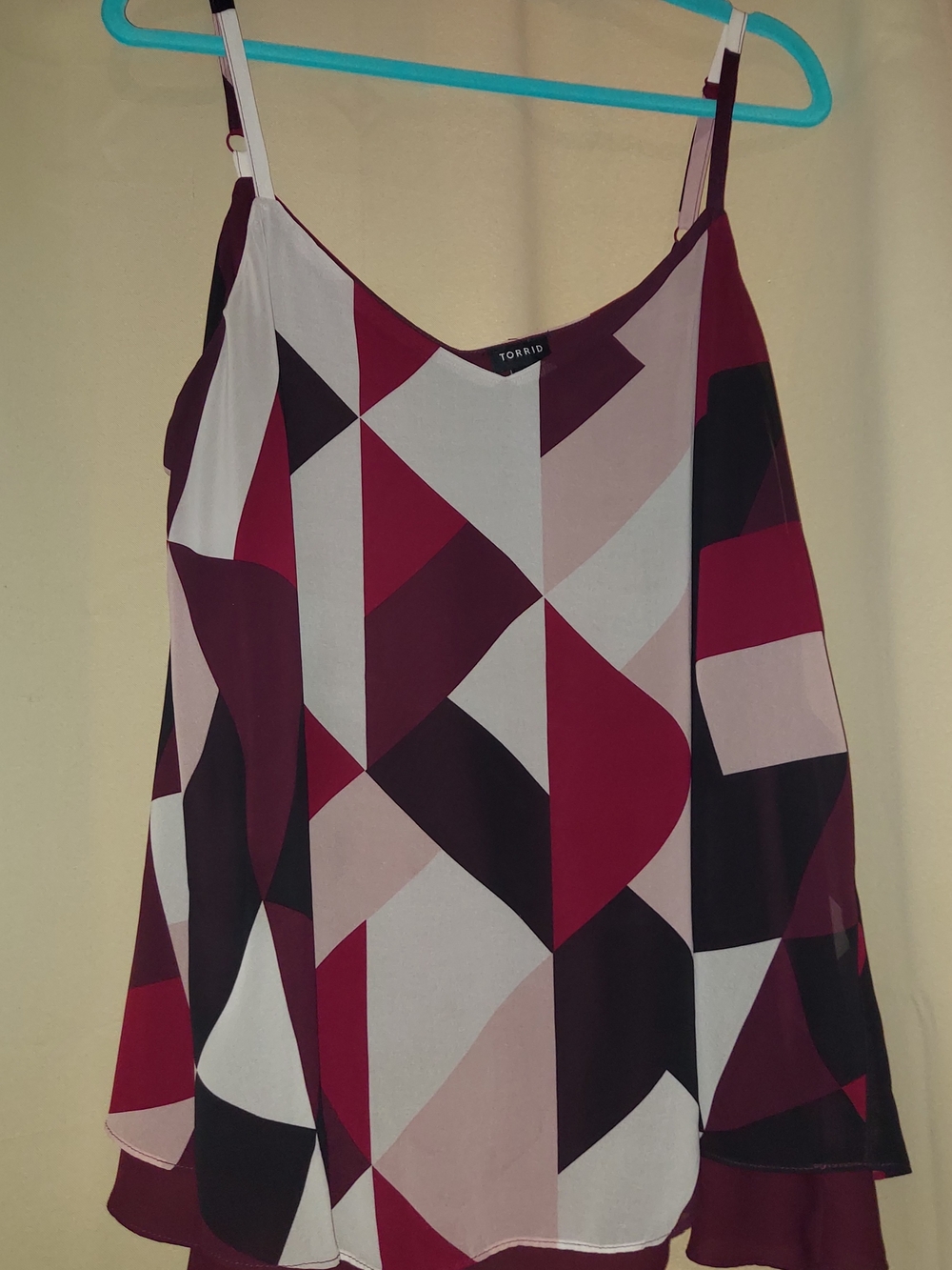 torrid Geometric Print Spaghetti Strap Camisole - Wine, Blush, Black
